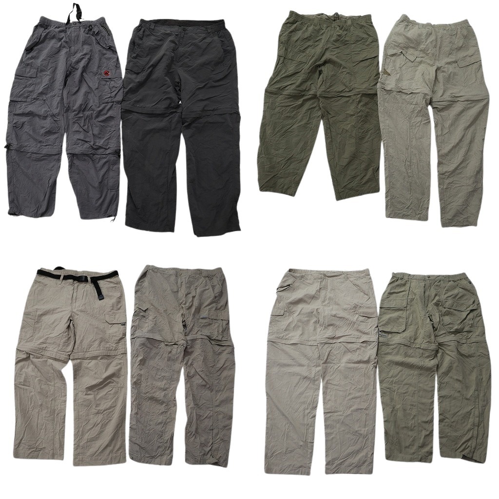 古着卸 まとめ売り ブランドMIX デタッチャブルパンツ 8枚セット (メンズ L /XL /2XL ) コロンビア カリマー エディーバウアー 中古 NE1501