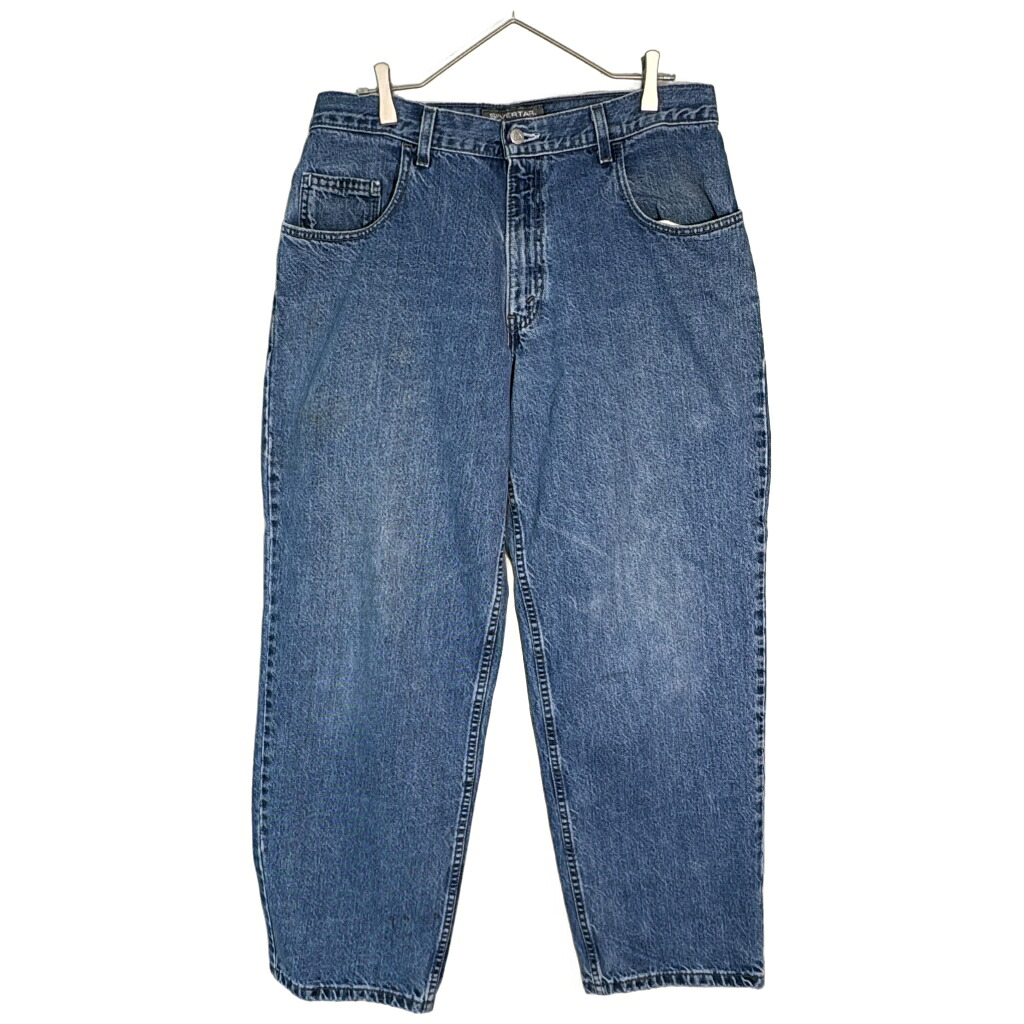 90年代 USA製 Levi's リーバイス SilverTab シルバータブ バギーフィット デニムパンツ インディゴブルー(メンズ W34 L30)中古 古着 X7259