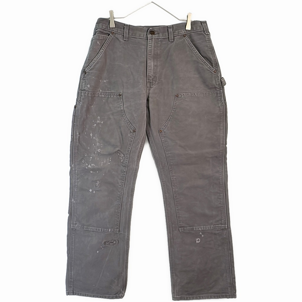 Carhartt カーハート ダック ダブルニー ペインターパンツ グレー(メンズ W34 L32)中古 古着 X7282