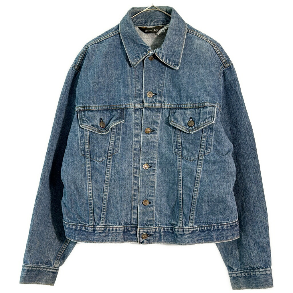 80年代 JCPenney ジェーシーペニー デニムジャケット ブルー(メンズ 46)中古 古着 X7291｜YAMAHISA USEDCLOTHINGSHOP