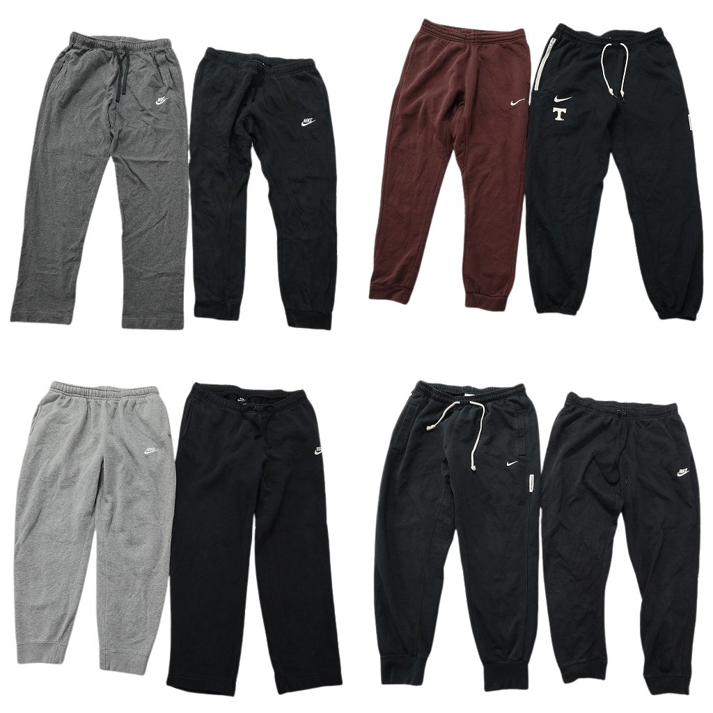 古着卸 まとめ売り ナイキ NIKE スウェット パンツ 8枚セット (メンズ L ) スウォッシュロゴ ジョガー ワンポイント 中古 古着 NE1574