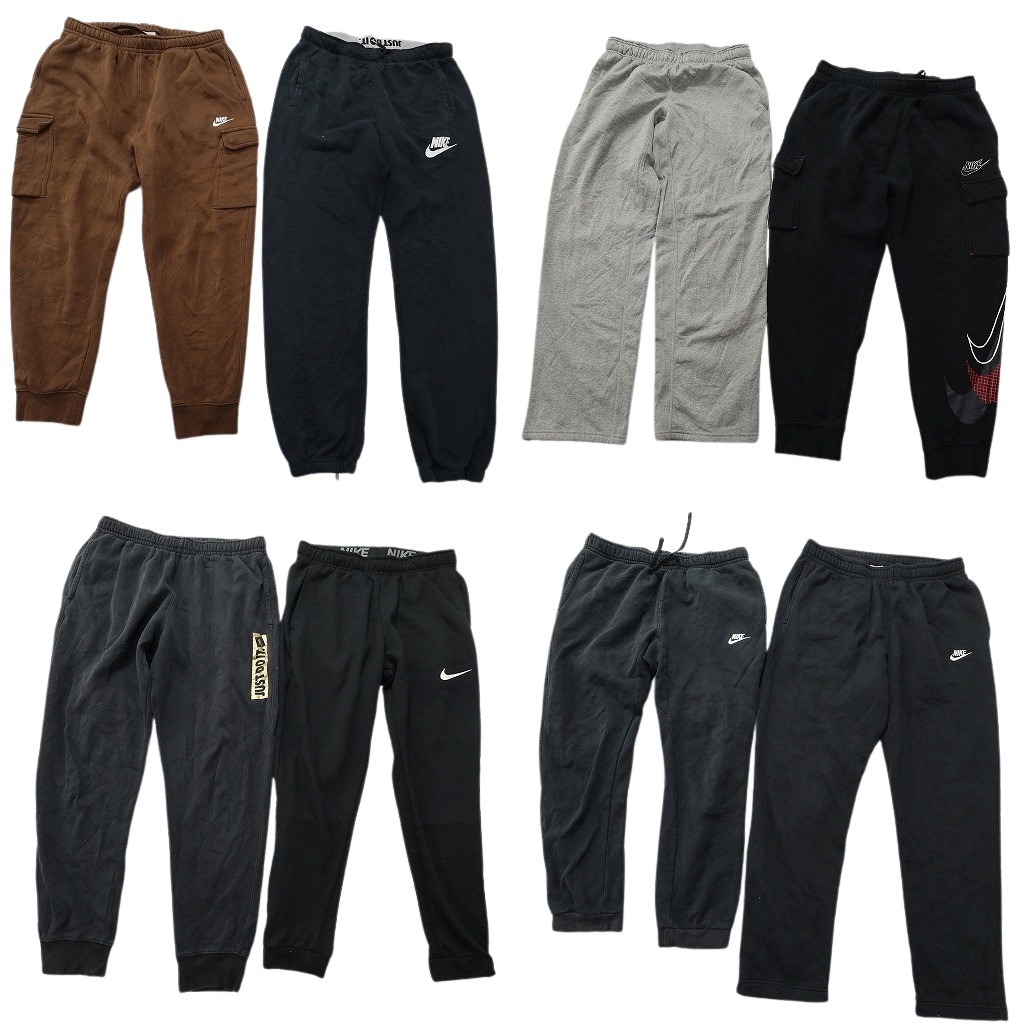 古着卸 まとめ売り ナイキ NIKE スウェット パンツ 8枚セット (メンズ L ) カーゴ ジョガー スウォッシュロゴ ワイド 中古 古着 NE1575