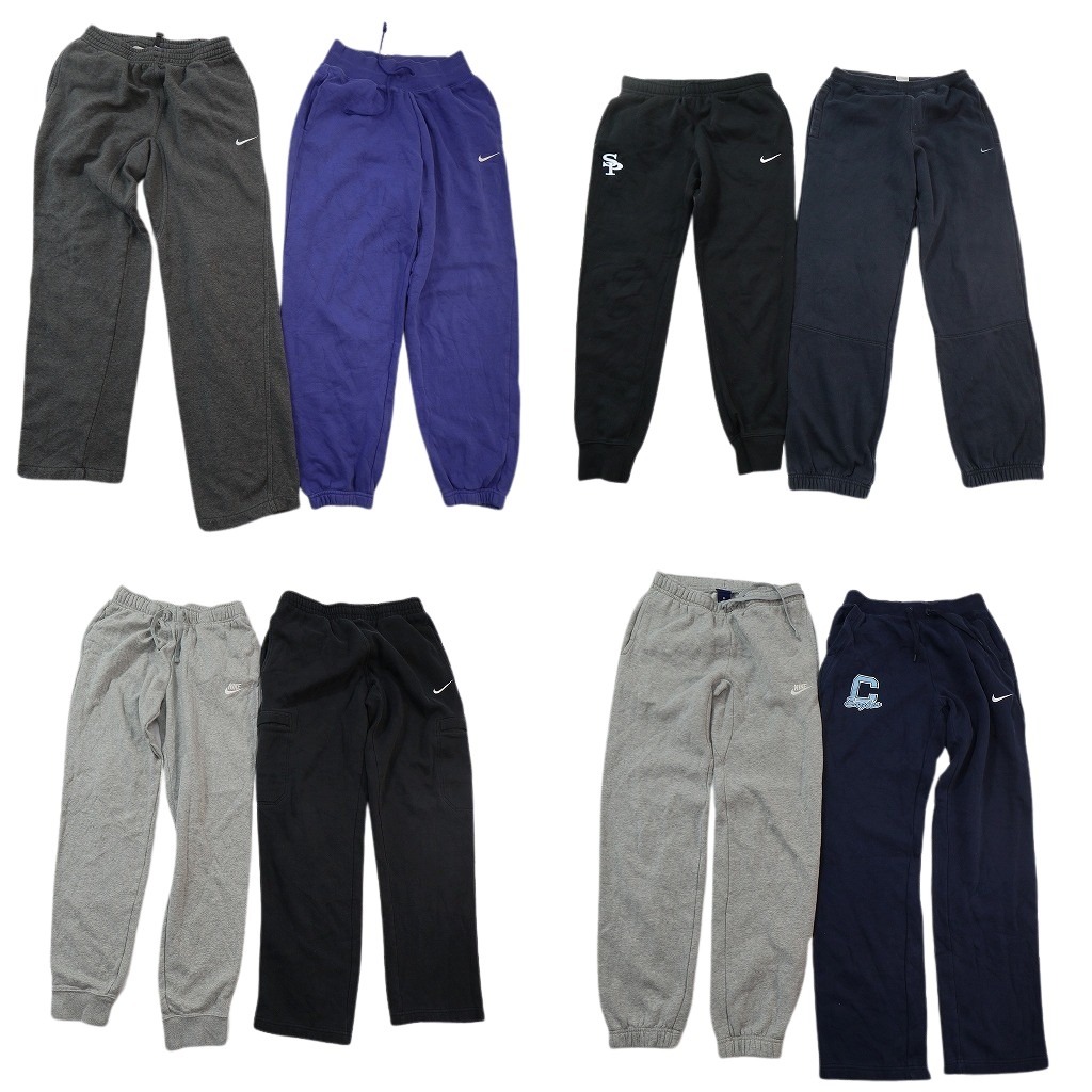 古着卸 まとめ売り ナイキ NIKE スウェット パンツ 8枚セット (メンズ S ) ワンポイント スウォッシュロゴ ジョガー 中古 古着 NE1581