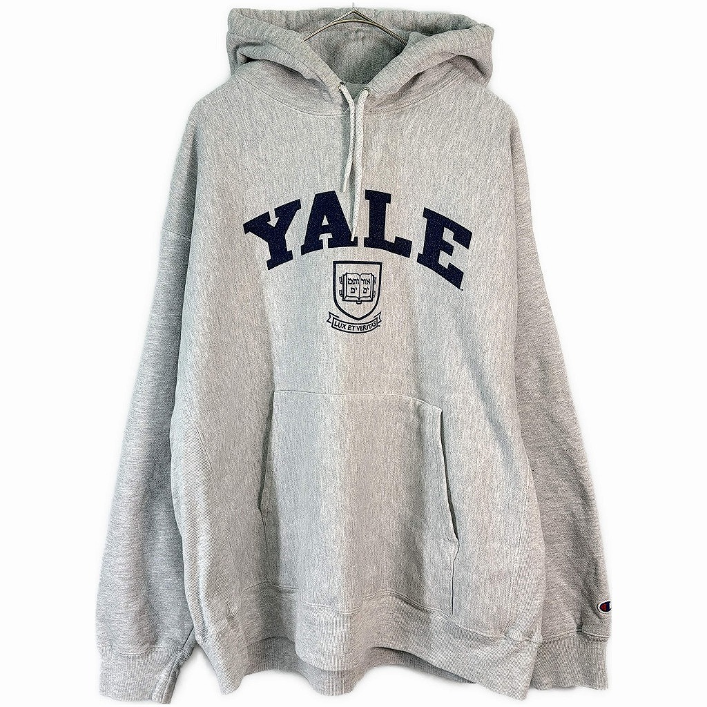 00年代 Champion チャンピオン REVERSE WEAVE リバースウィーブ YALE イェール スウェット パーカー カレッジ(メンズ XL)中古 古着 X7335