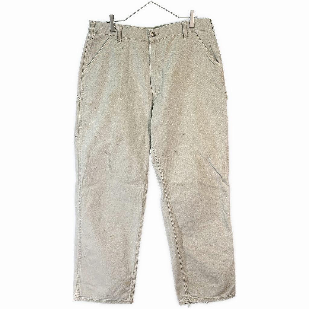 Carhartt カーハート ダック ペインターパンツ アイボリー(メンズ W36 L32相当)中古 古着 X7342
