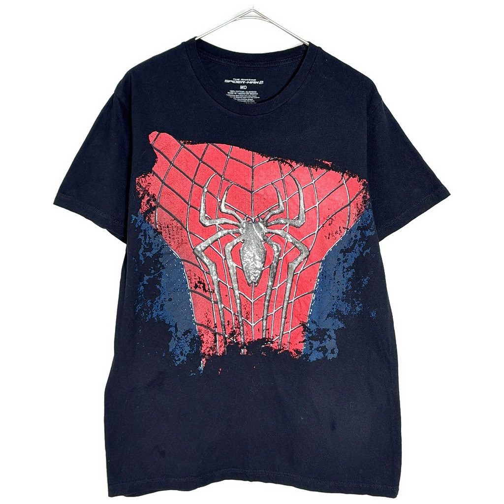 MARVEL マーベル SPIDERMAN2 スパイダーマン2 半袖Ｔシャツ ムービー ブラック(メンズ M)中古 古着 X7512