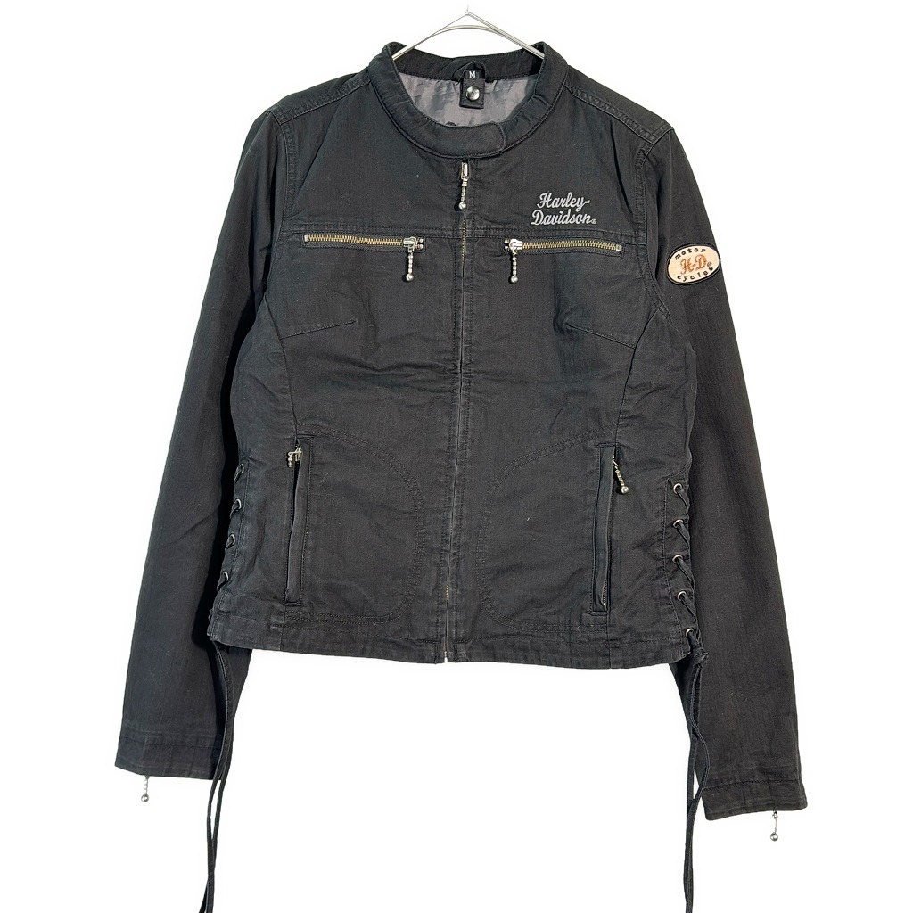 HARLEY DAVIDSON ハーレーダビッドソン ライダースジャケット バイクウェア モーターサイクル Y2K ブラック(メンズ M)中古 古着 X7585 6,545円