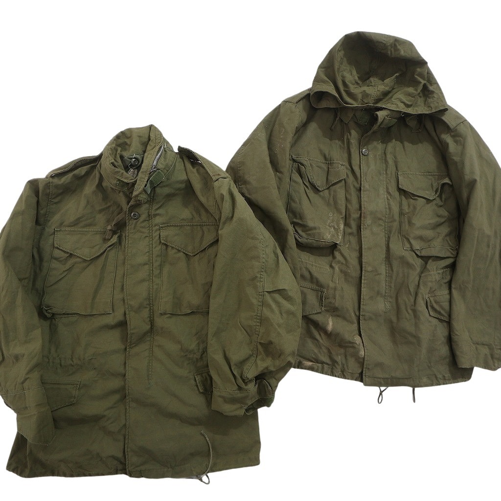古着卸 まとめ売り 米軍実物 M-65 フィールドジャケット 2nd ミリタリー 2枚セット (メンズ S /M ) オリーブ 無地 中古 古着 NE2193 21,312円