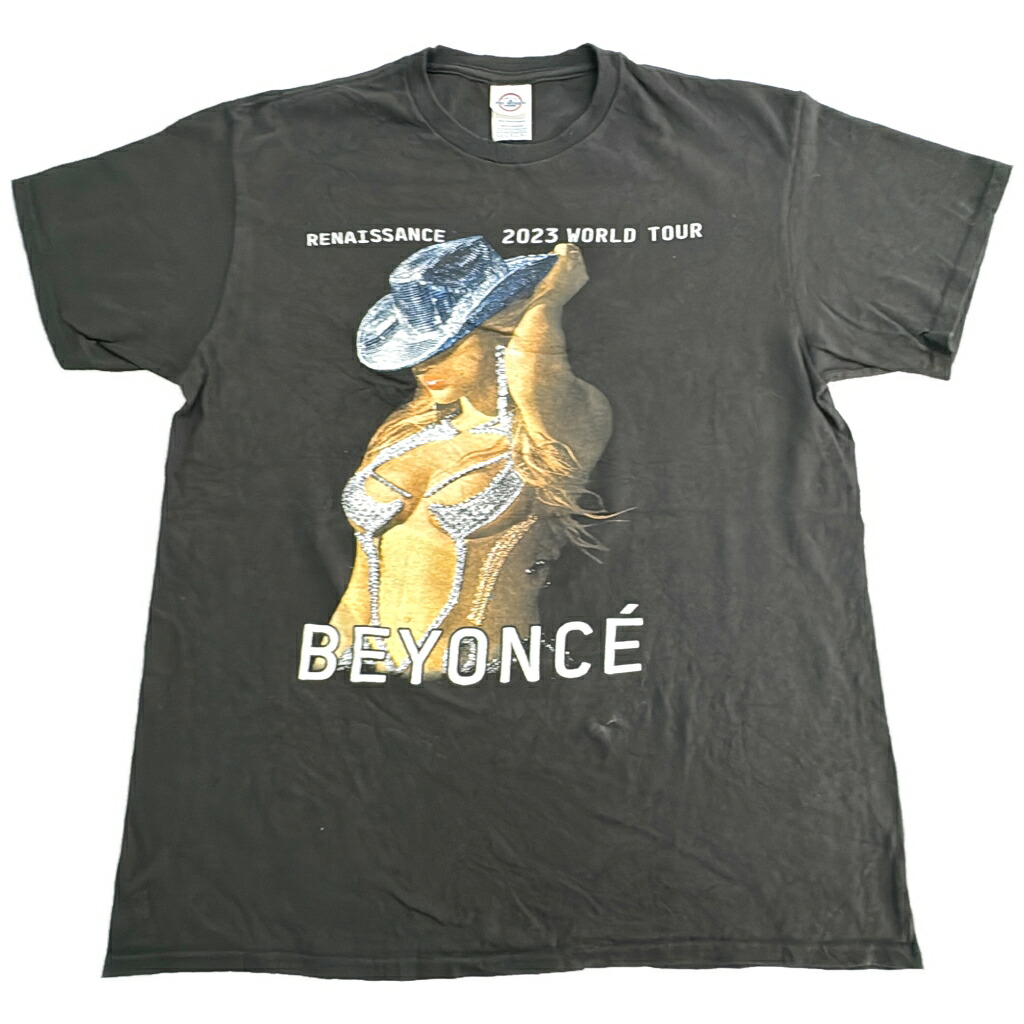 BEYONCE ビヨンセ 2023 ツアーＴシャツ ミュージシャン ブラック(メンズ L)中古 古着 X8094