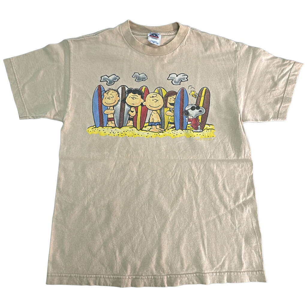 PEANUTS ピーナッツ 半袖Ｔシャツ キャラクター ブラウン(メンズ M)中古 古着 X8102