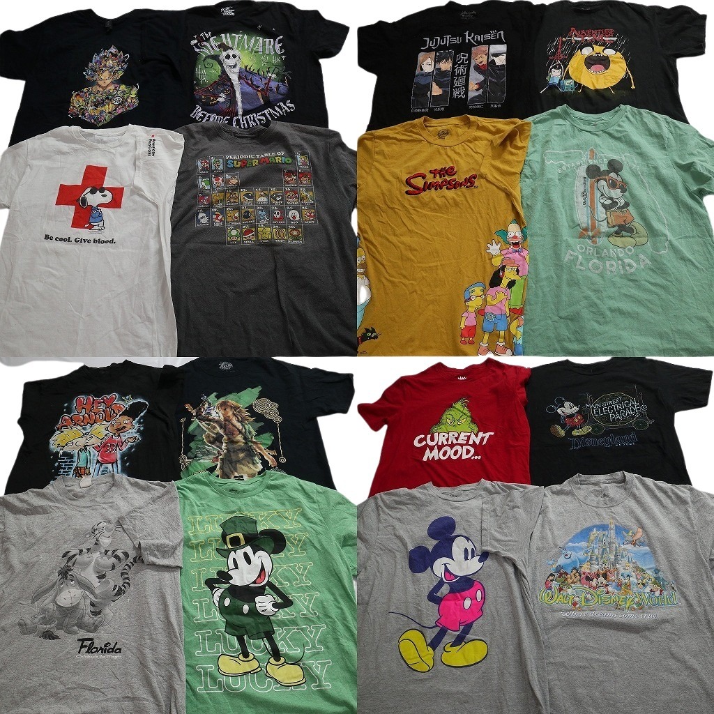 古着卸 まとめ売り キャラクター 半袖Tシャツ 16枚セット (メンズ L ) ドラゴンボール スヌーピー ディズニー ゼルダの伝説 中古 NE2637 14,322円