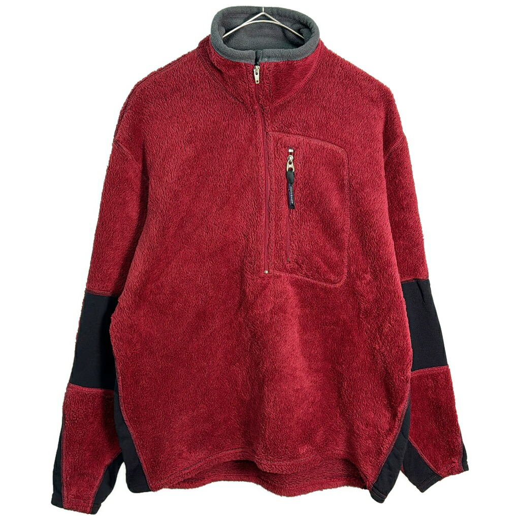 90年代 USA製 patagonia パタゴニア レギュレーター R2 フリースジャケット アウトドア レッド(メンズ M)中古 古着 X8306