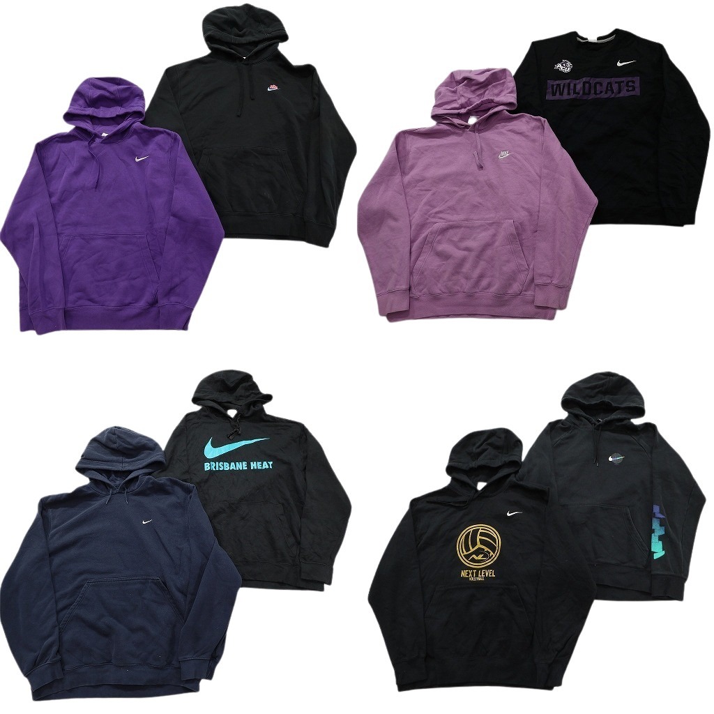 古着卸 まとめ売り ナイキ NIKE スウェット 8枚セット (メンズ L ) フーディー スウォッシュロゴ 中古 古着 NE2913