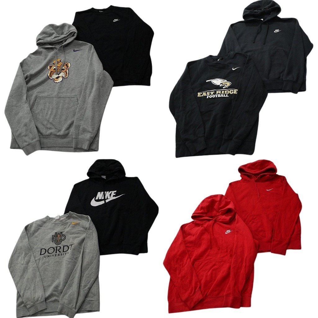 古着卸 まとめ売り ナイキ NIKE スウェット 8枚セット (メンズ S ) フーディー カレッジ風 スウォッシュロゴ 中古 古着 NE2935 8,208円