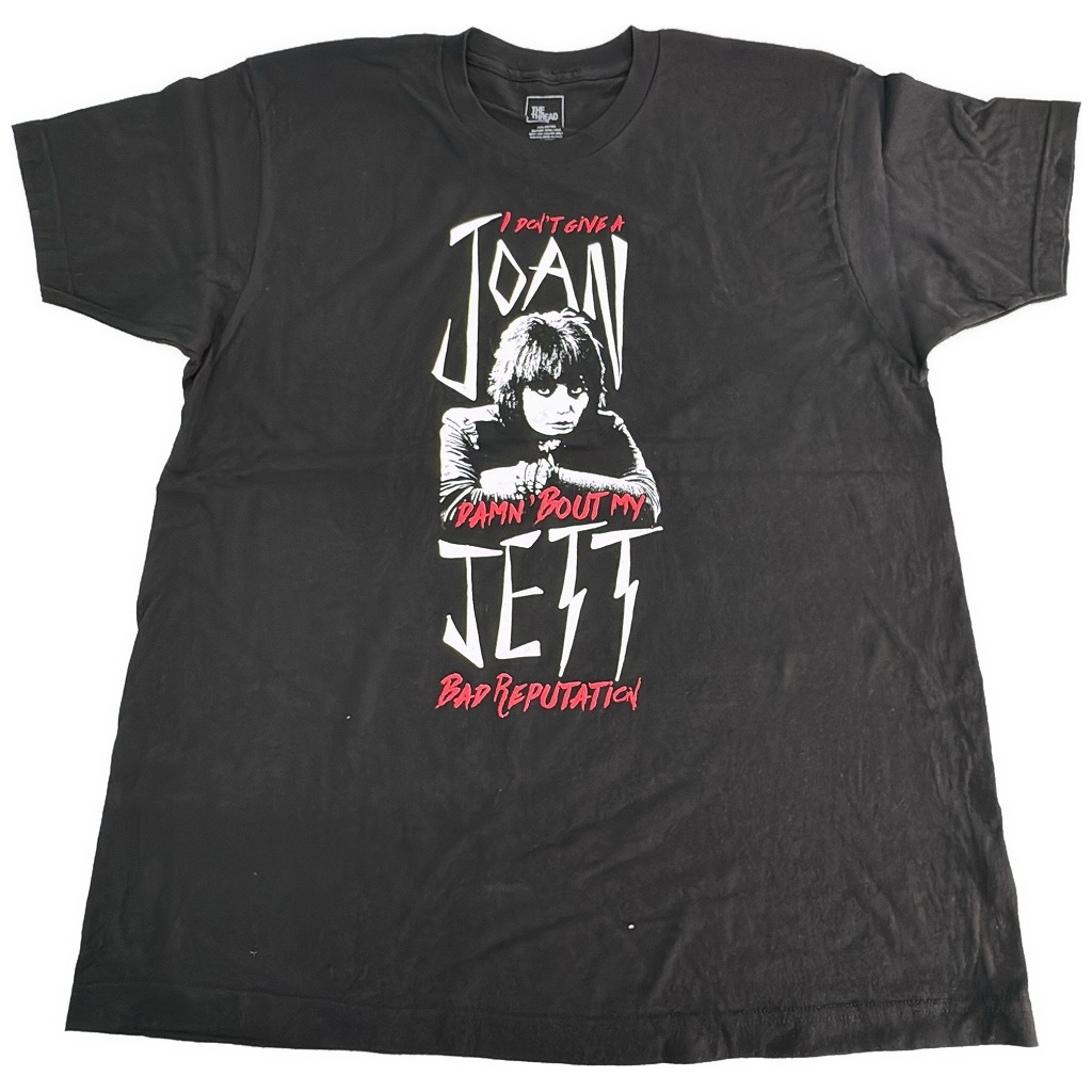 Joan Jett ジョーン・ジェット 半袖Ｔシャツ ミュージシャン ブラック(メンズ XL)中古 古着 X7823