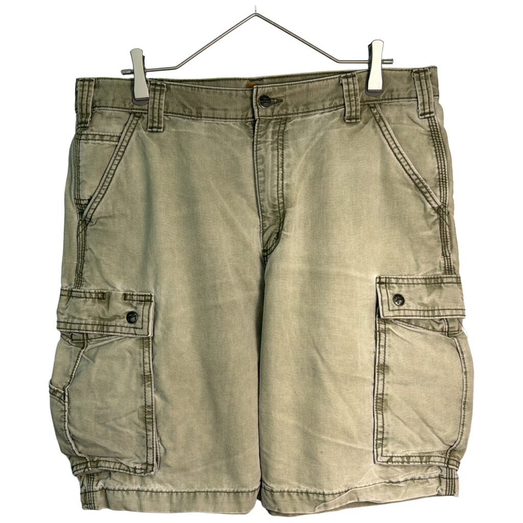Carhartt カーハート カーゴショートパンツ カーキ(メンズ W36)中古 古着 X8886