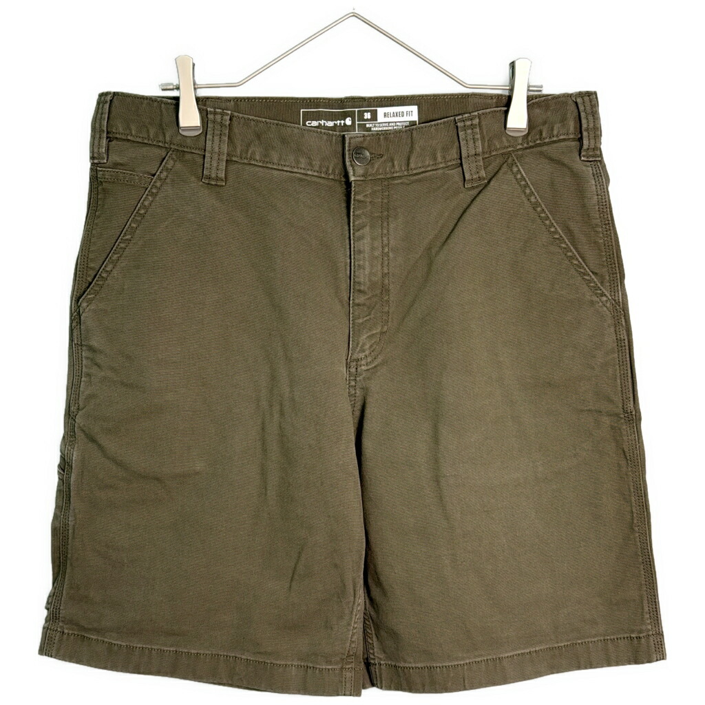 Carhartt カーハート ダックショートパンツ オリーブ(メンズ W36)中古 古着 X8888