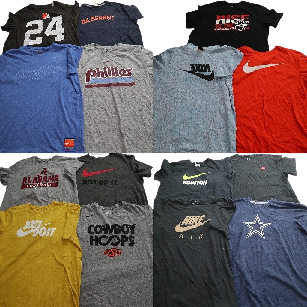 古着卸 まとめ売り ナイキ Tシャツ 15枚セット ( メンズ XL ) プロチーム NFL MLB カウボーイズ スウォッシュロゴ 中古 古着 NE3472