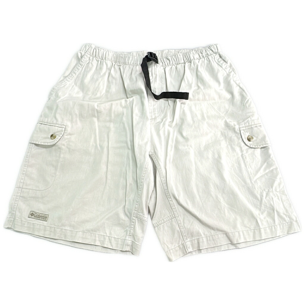 デッドストック 00年代 Columbia コロンビア カーゴショートパンツ アウトドア ホワイト(メンズ XL)中古 古着 X9126