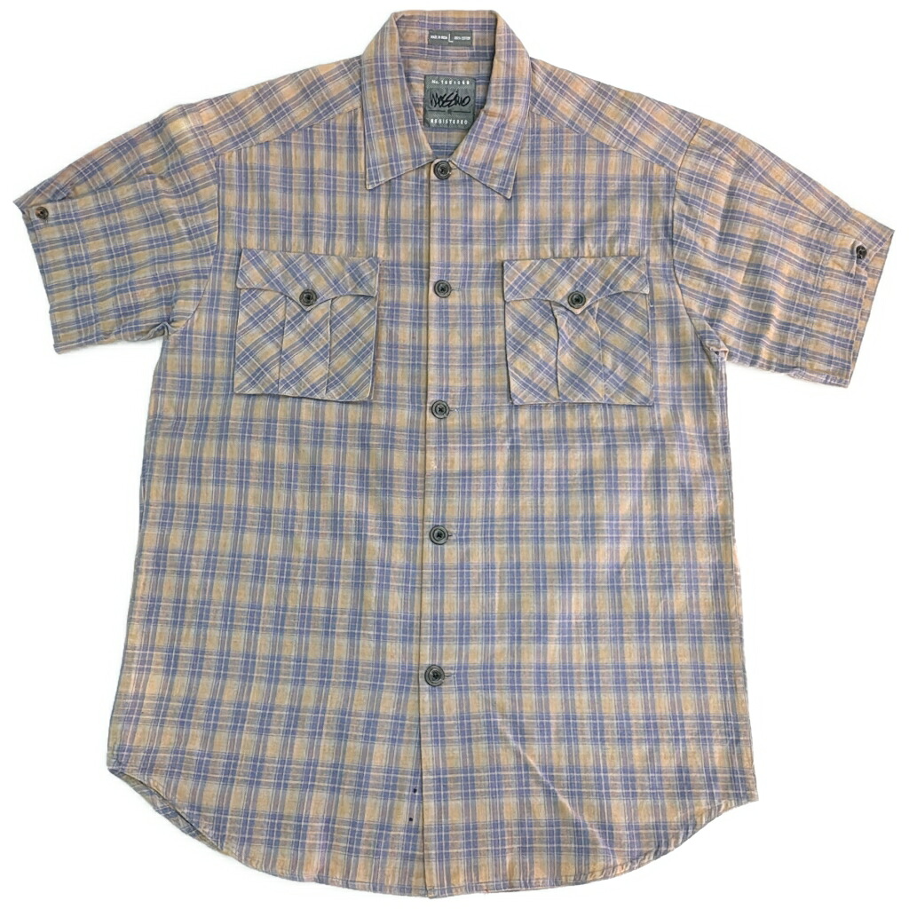 Mossimo モッシモ 半袖シャツ チェック マルチカラー(メンズ L)中古 古着 X9432