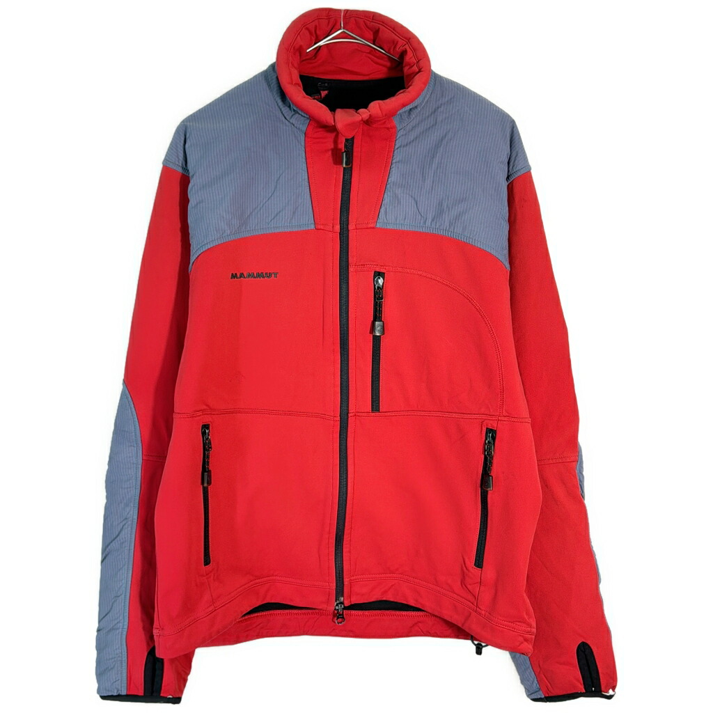 Mammut マムート ソフトシェルジャケット アウトドア レッド(メンズ LARGE)中古 古着 X9476