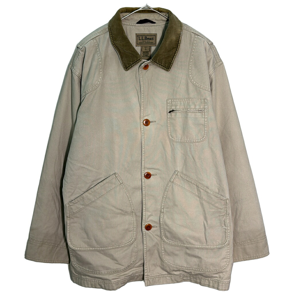 L.L.Bean エルエルビーン ハンティングジャケット アウトドア ベージュ(メンズ L)中古 古着 Y2008｜YAMAHISA USEDCLOTHINGSHOP
