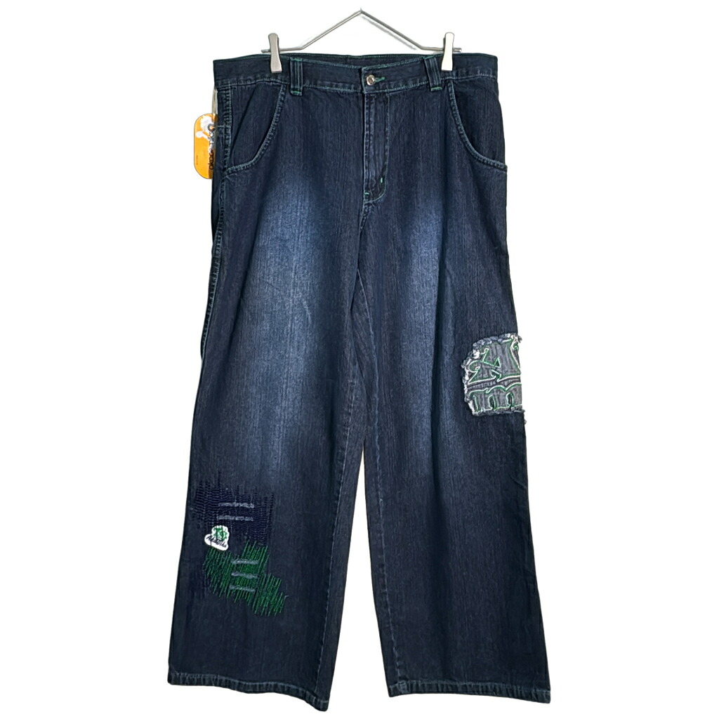 新品タグ付き akademiks HIP HOP DENIM バギーデニムパンツ ブルー(メンズ W34)中古 古着 Y4119｜YAMAHISA USEDCLOTHINGSHOP