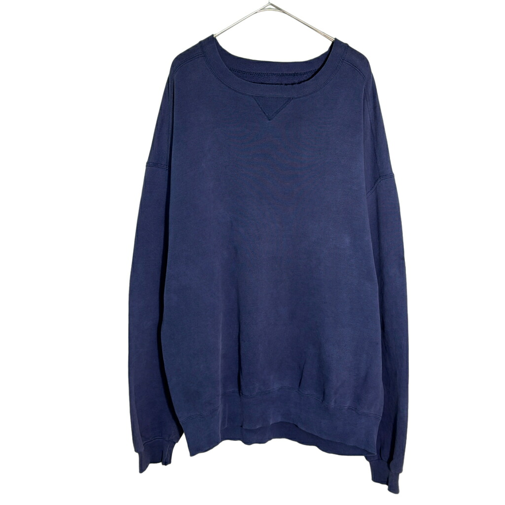 90年代 USA製 L.L.Bean エルエルビーン &times; RUSSELL ラッセル ダブルネーム スウェット 無地 ネイビー(メンズ X-LARGE)中古 古着 Y4586｜YAMAHISA USEDCLOTHINGSHOP