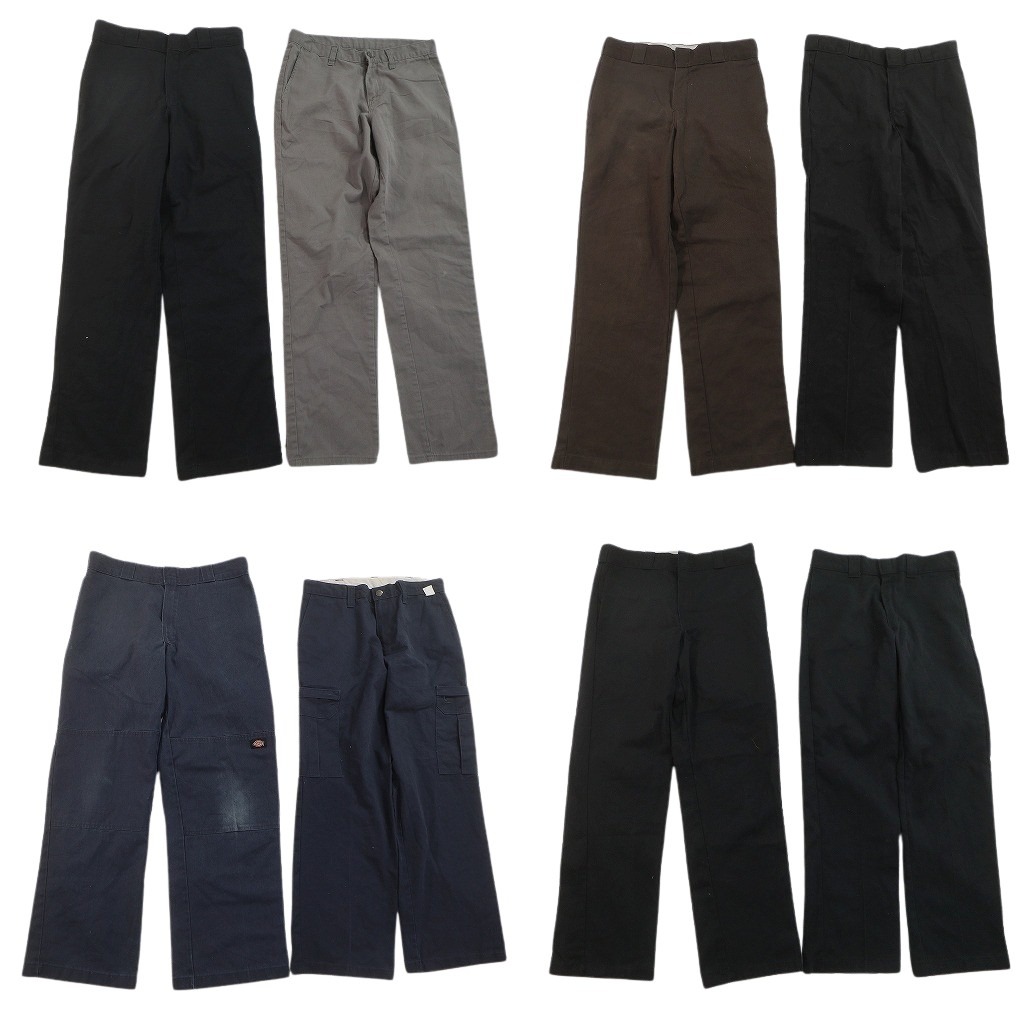 古着卸 まとめ売り ディッキーズ パンツ 8枚セット ( メンズ 31/30 ) ダブルニー ブラウン ワーク グレー ストレート 中古 古着 NF1888|YAMAHISA USEDCLOTHINGSHOP
