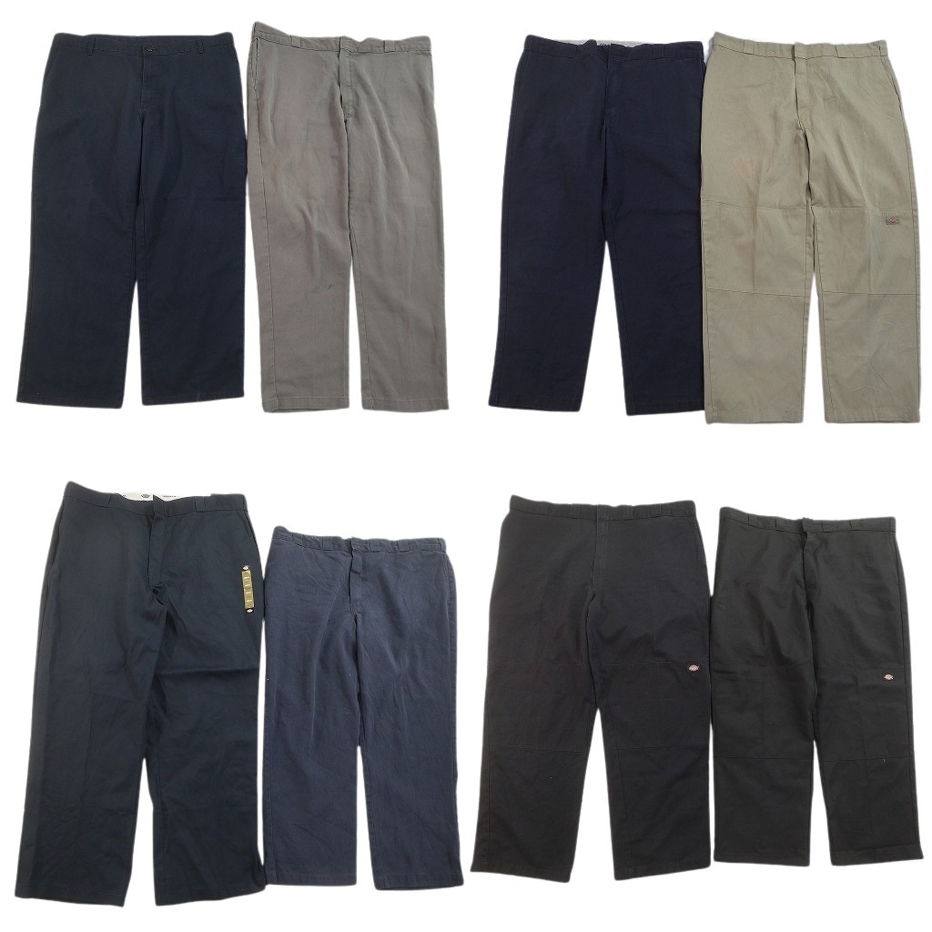 古着卸 まとめ売り ディッキーズ パンツ 8枚セット ( メンズ 46/44/42 ) デッドストック ルーズフィット ストレート 中古 古着 NF1898|YAMAHISA USEDCLOTHINGSHOP