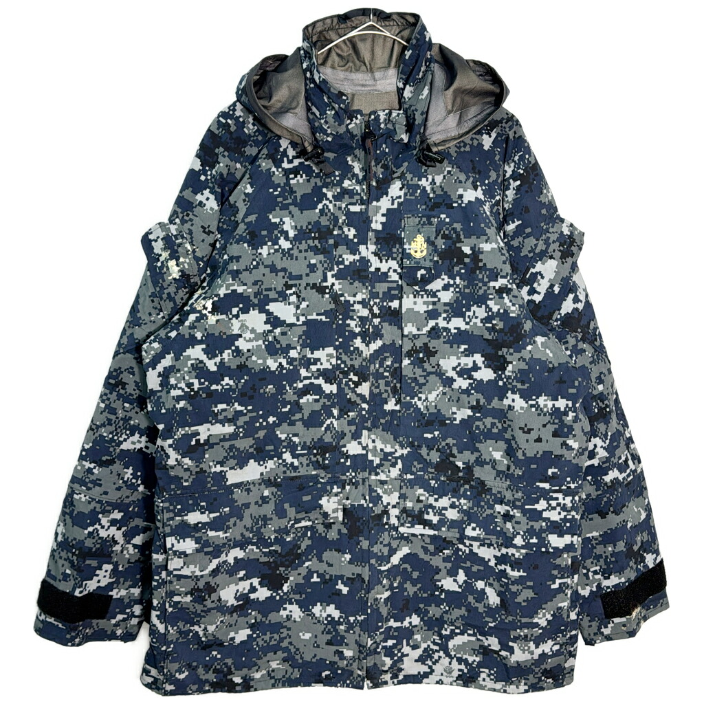 00年代 米軍実物 U.S.NAVY GORE-TEX NWU GORE-TEXパーカージャケット TYPE1 ミリタリー ネイビー(メンズ MEDIUM REGULAR)中古 古着 Y4927｜YAMAHISA USEDCLOTHINGSHOP