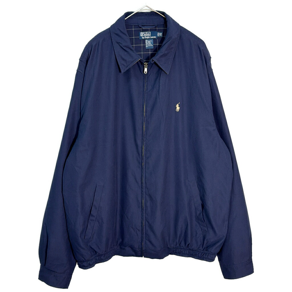 Polo by Ralph Lauren ポロ ラルフローレン スイングトップ ネイビー(メンズ XL)中古 古着 Y4946｜YAMAHISA USEDCLOTHINGSHOP