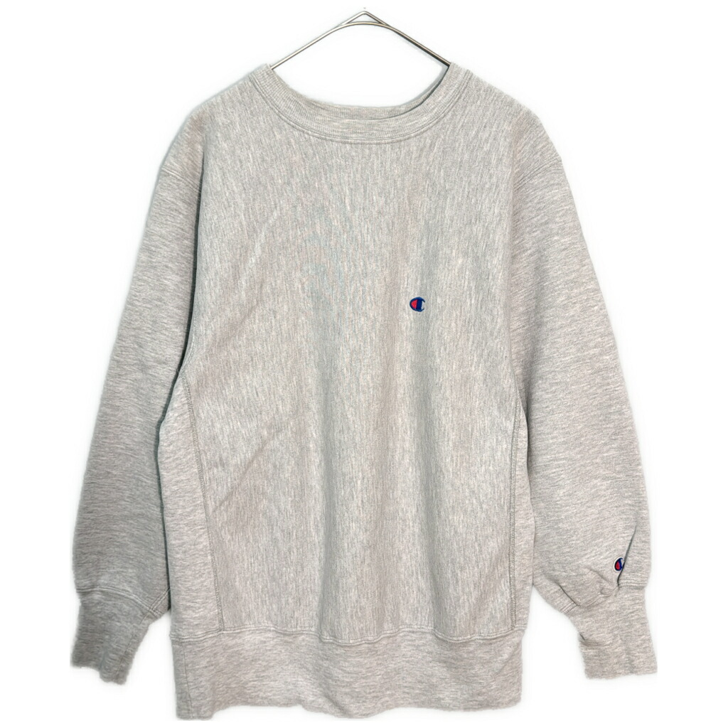 90年代 USA製 Champion チャンピオン REVERSE WEAVE リバースウィーブ ワンポイントロゴ スウェット グレー(メンズ L)中古 古着 Y5098｜YAMAHISA USEDCLOTHINGSHOP