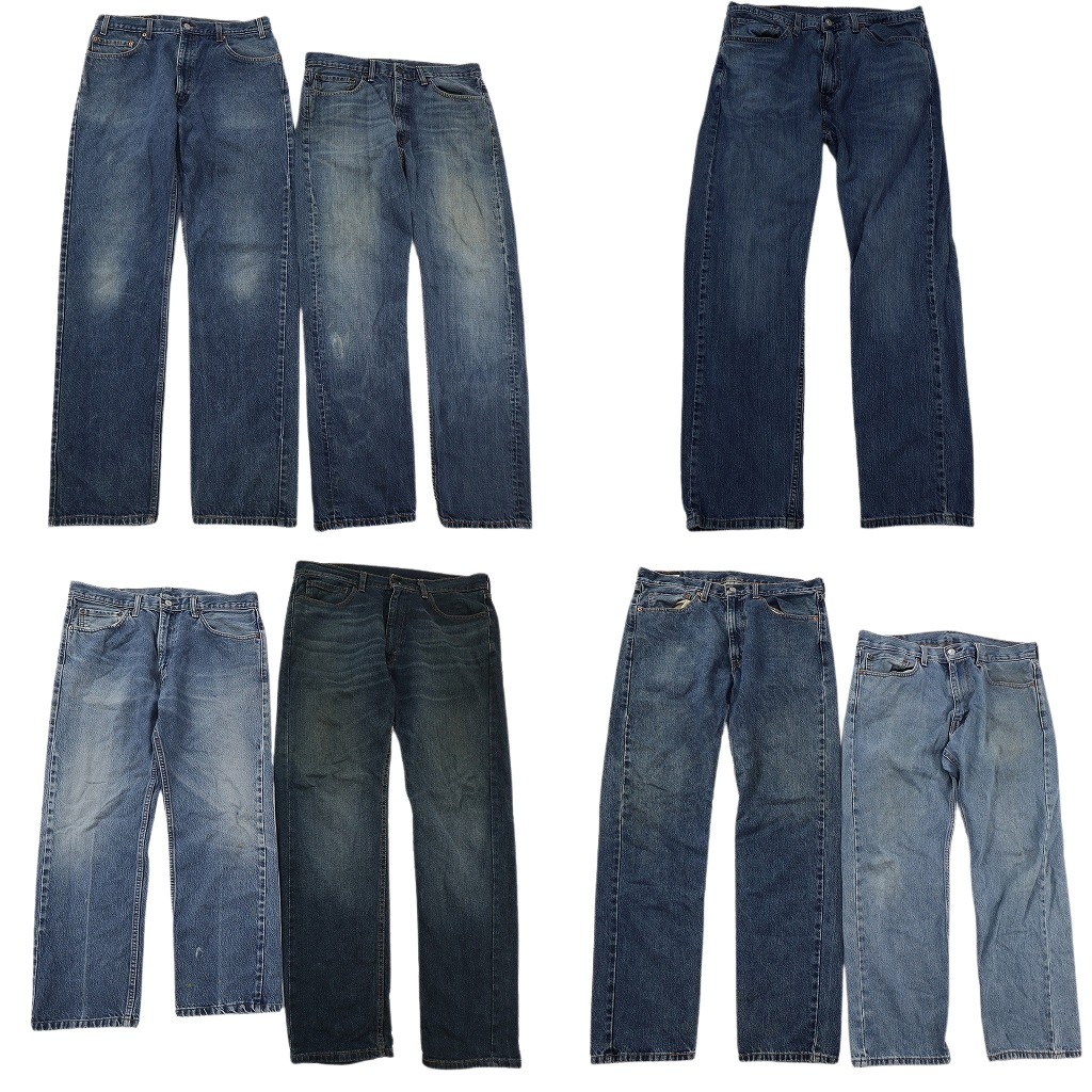 古着卸 まとめ リーバイス 505 デニムパンツ 7枚セット ( メンズ 36/35 ) テーパード ジッパーフライ インディゴブルー 中古 古着 NF3039|YAMAHISA USEDCLOTHINGSHOP