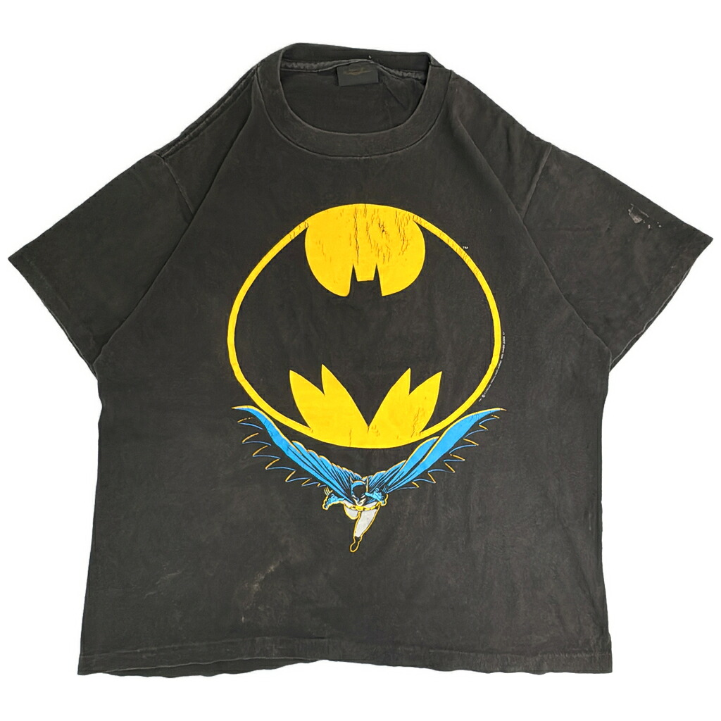 90年代 USA製 BATMAN バットマン 半袖Tシャツ コミックス キャラクター ブラック(メンズ L)中古 古着 Y5201|YAMAHISA USEDCLOTHINGSHOP
