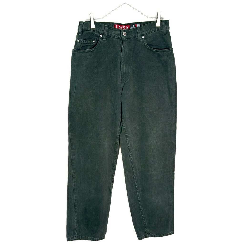 90年代 USA製 Levi's リーバイス SilverTab シルバータブ LOOSE デニムパンツ グリーン(メンズ W32 L30)中古 古着 Y5306|YAMAHISA USEDCLOTHINGSHOP