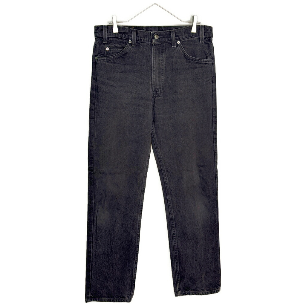 90年代 USA製 Levi's リーバイス 505 デニムパンツ オレンジタブ ブラック(メンズ W34 L32)中古 古着 Y5349｜YAMAHISA USEDCLOTHINGSHOP