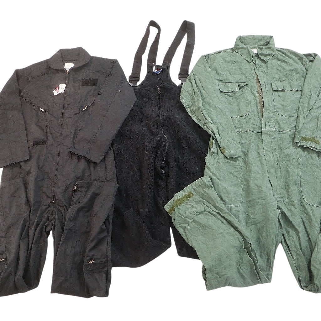 古着卸 まとめ売り ミリタリー オールインワン つなぎ 3枚セット ( メンズ L ) U.S.ARMY U.S.AIR FORCE ECWCS 中古 古着 NF3592｜YAMAHISA USEDCLOTHINGSHOP 10,486円