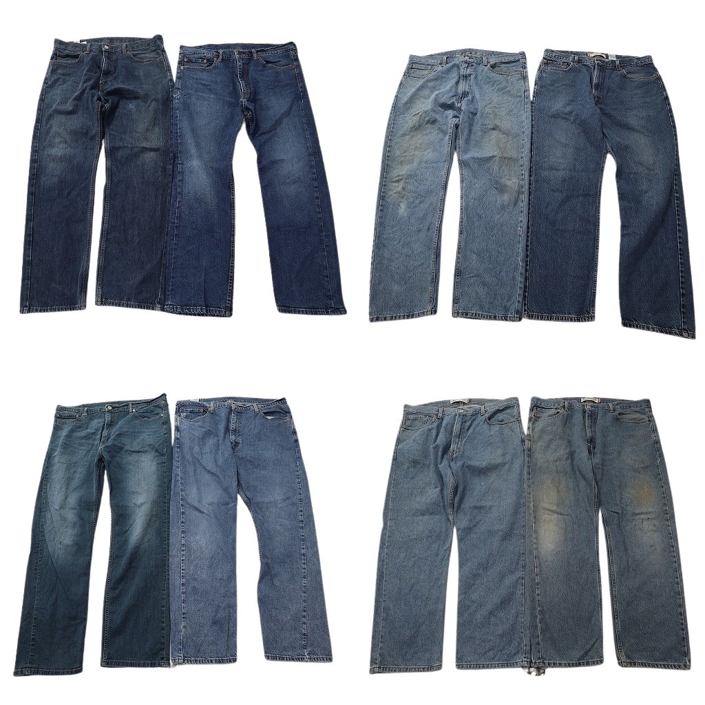 古着卸 まとめ売り リーバイス 505 デニムパンツ 8枚セット ( メンズ 38/40 ) テーパード ジッパーフライ 中古 古着 NF4143|YAMAHISA USEDCLOTHINGSHOP