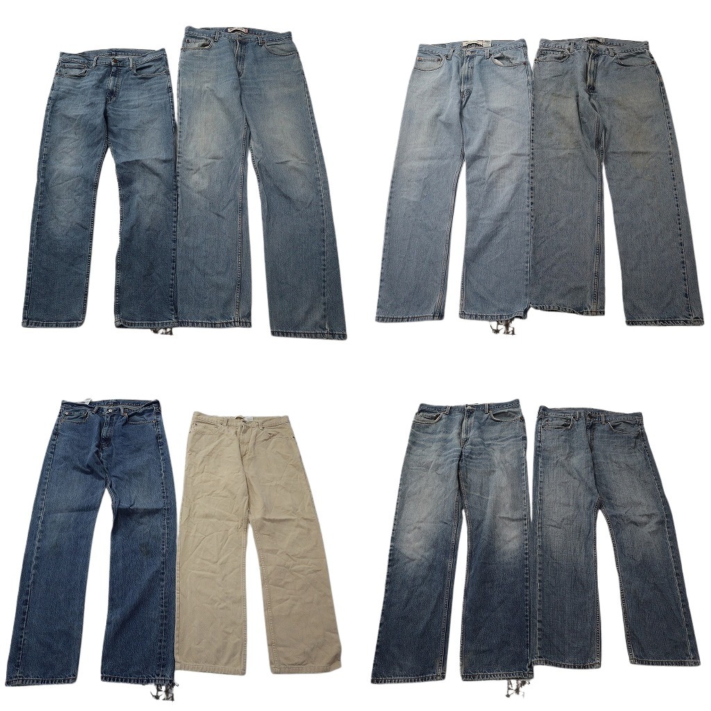 古着卸 まとめ売り リーバイス 505 デニムパンツ 8枚セット ( メンズ 36 ) テーパード ジッパーフライ 中古 古着 NF4149|YAMAHISA USEDCLOTHINGSHOP