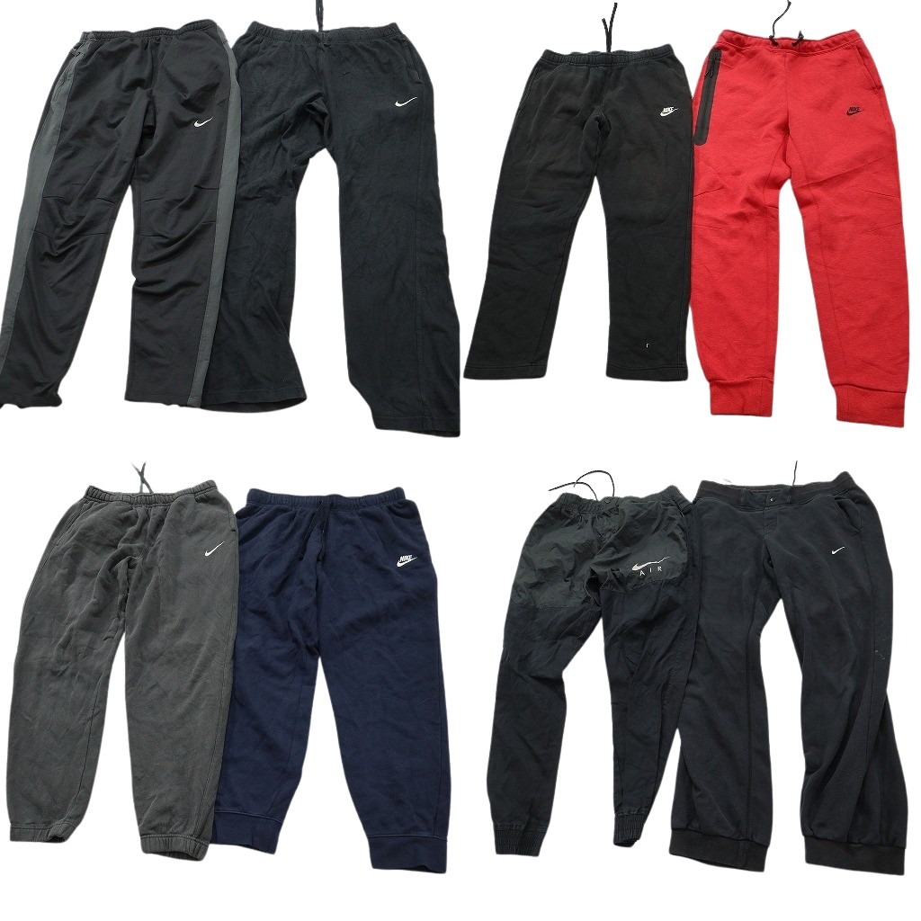古着卸 まとめ売り NIKE ナイキ パンツ 8枚セット ( メンズ L ) スウェット ナイロン ジョガー スウォッシュロゴ 中古 古着 NF4440|YAMAHISA USEDCLOTHINGSHOP