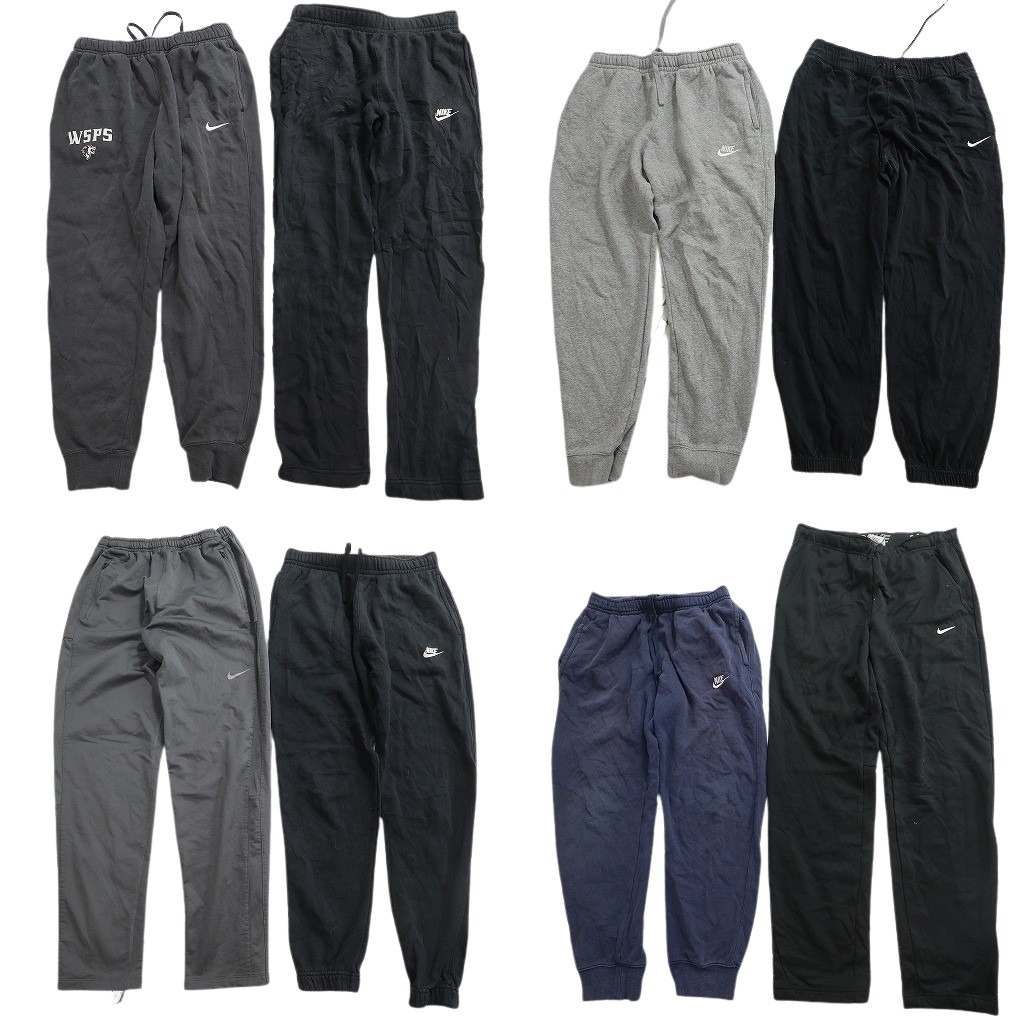古着卸 まとめ売り NIKE ナイキ パンツ 8枚セット ( メンズ M ) スウェット ジョガー イージーパンツ グレー ブラック 中古 古着 NF4445|YAMAHISA USEDCLOTHINGSHOP