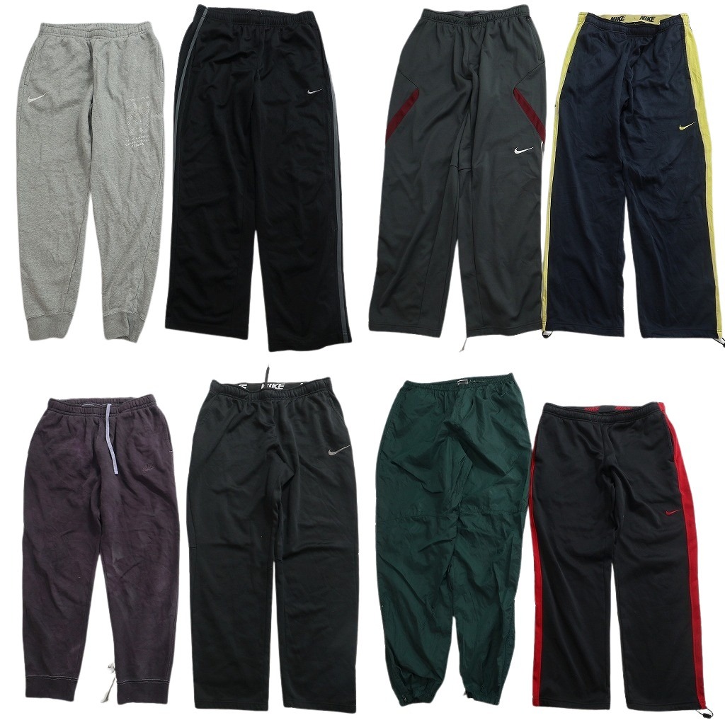 古着卸 まとめ売り NIKE ナイキ パンツ 8枚セット ( メンズ L ) ドローコード スウェット ジョガー 中古 古着 NF4455|YAMAHISA USEDCLOTHINGSHOP