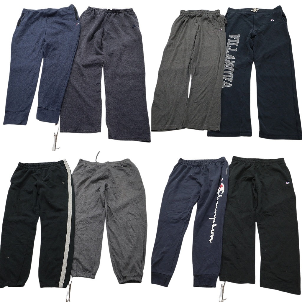 古着卸 まとめ売り チャンピオン パンツ 8枚セット ( メンズ XL ) スウェットパンツ イージーパンツ ジャージ 中古 古着 NF4536｜YAMAHISA USEDCLOTHINGSHOP 8,439円