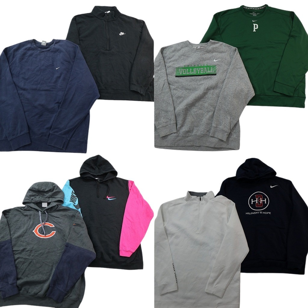 古着卸 まとめ売り ナイキ スウェット 8枚セット ( メンズ 2XL ) フーディー ハーフジップ MLB シカゴカブス 中古 古着 NF5781|YAMAHISA USEDCLOTHINGSHOP