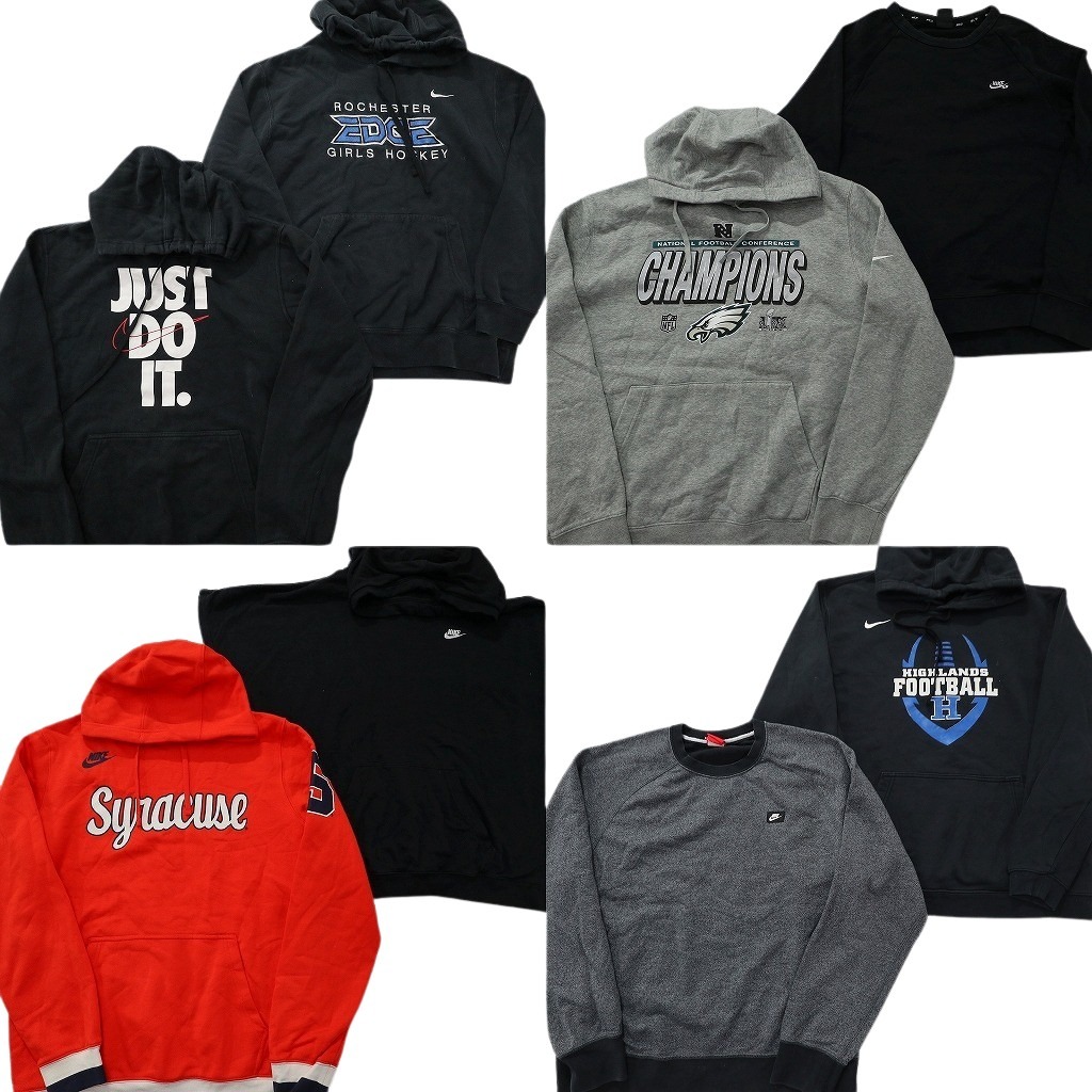 古着卸 まとめ売り NIKE ナイキ スウェット 8枚セット ( メンズ L ) プロチーム NFL カレッジ風 ポンチョ 中古 古着 NF5822|YAMAHISA USEDCLOTHINGSHOP