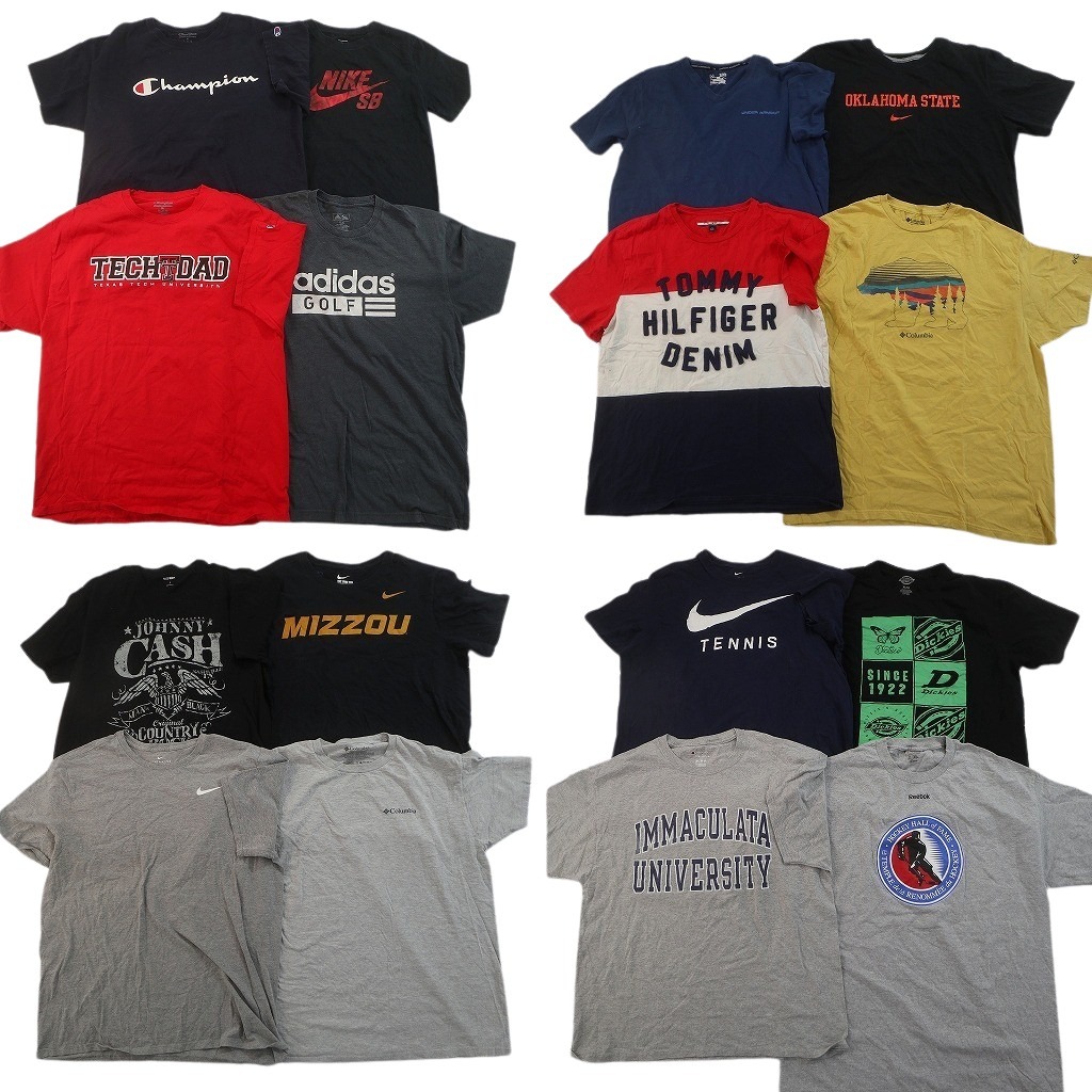 古着卸 まとめ売り ブランドMIX Tシャツ 16枚セット ( メンズ XL ) NIKE アンダーアーマー チャンピオン 中古 古着 NF6758｜YAMAHISA USEDCLOTHINGSHOP