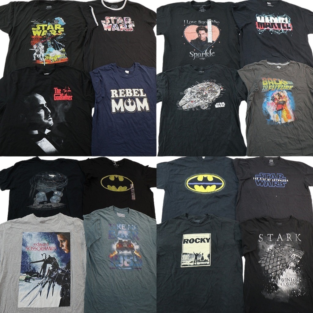 古着卸 まとめ売り 映画・ドラマ Tシャツ 16枚セット ( メンズ 2XL/XL ) スターウォーズ ゴッドファーザー ロッキー 中古 古着 NF6867｜YAMAHISA USEDCLOTHINGSHOP