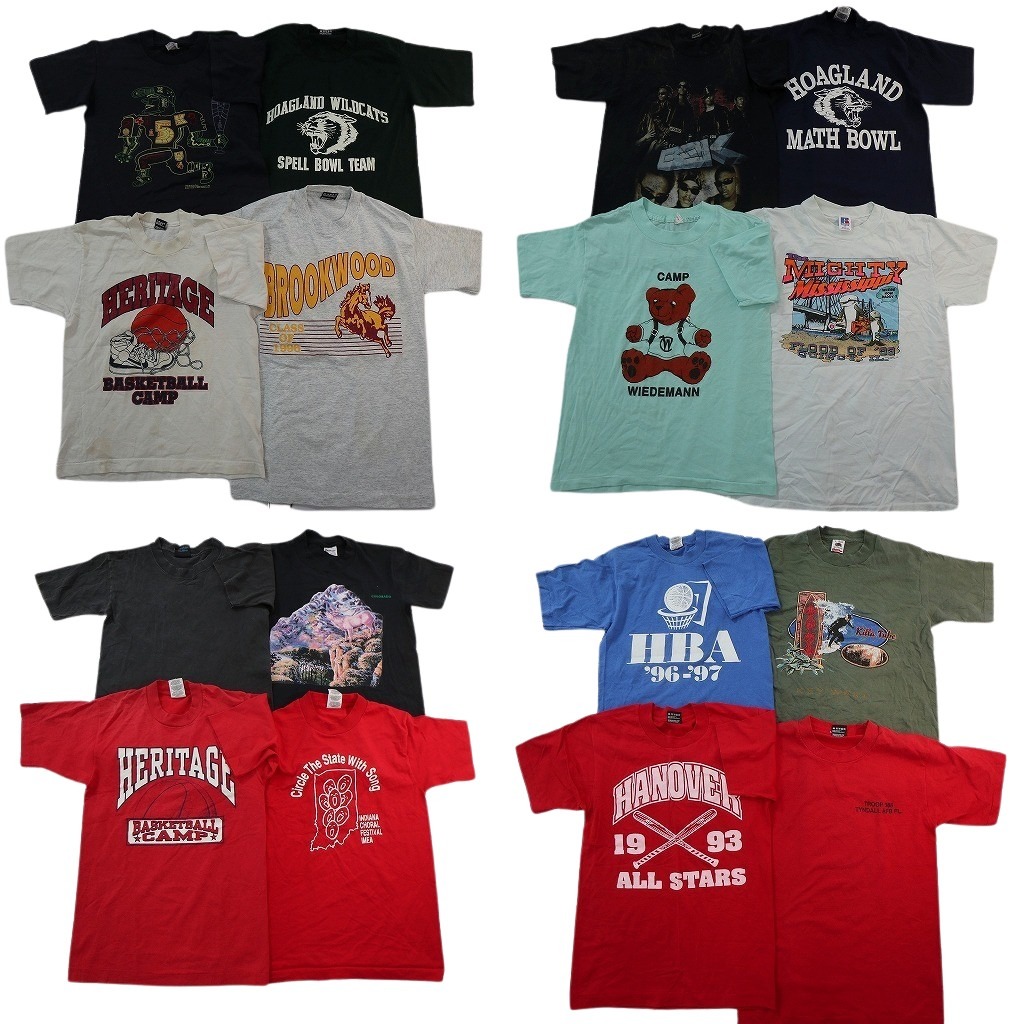 古着卸 まとめ売り ヴィンテージ シングルステッチ Tシャツ 16枚セット ( メンズ Ｓ ) フルーツオブザルーム 中古 古着 NF7620｜YAMAHISA USEDCLOTHINGSHOP