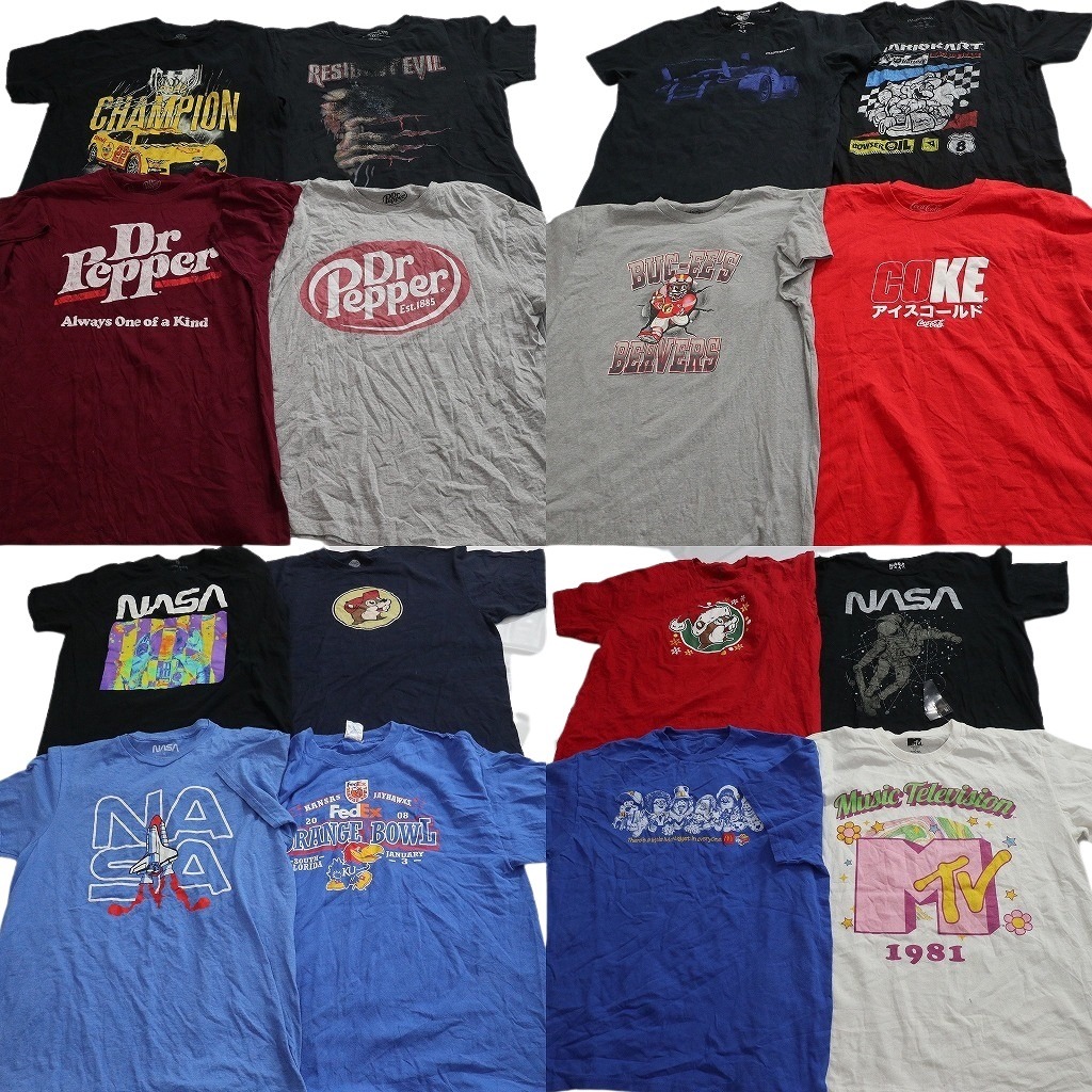 古着卸 まとめ売り 企業 Tシャツ 16枚セット ( メンズ L ) NASA バッキーズ フェデックス ドクターペッパー 中古 古着 NF7798｜YAMAHISA USEDCLOTHINGSHOP